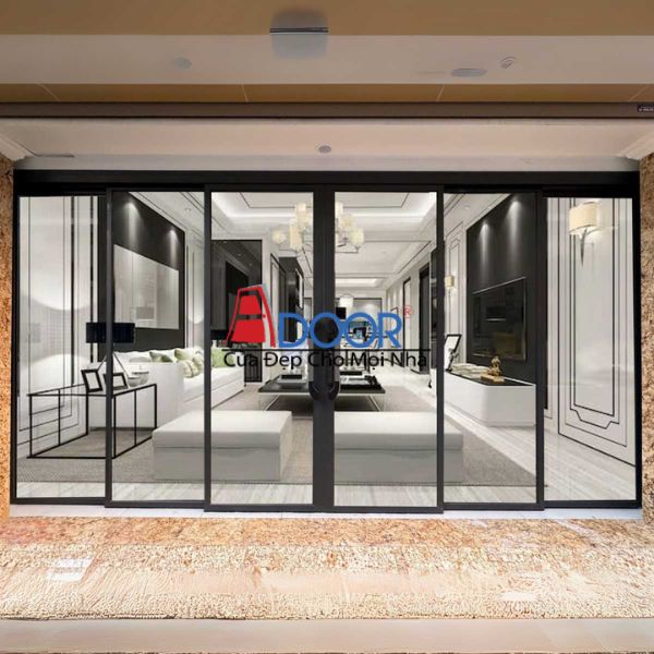 Sự kết nối linh hoạt giữa các cánh của cửa 6 cánh Adoor, đảm bảo vận hành trơn tru và bền bỉ