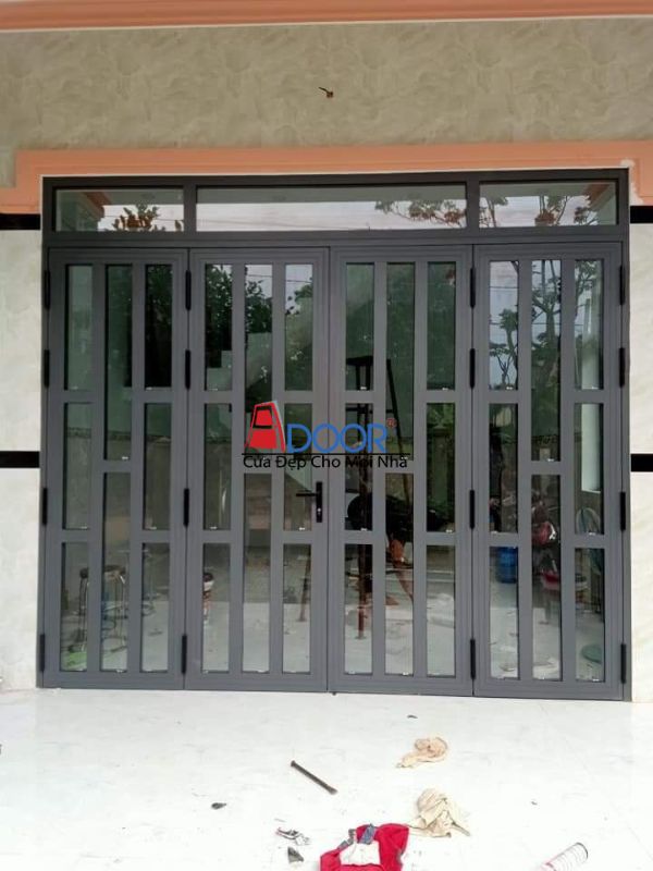Cửa Xingfa 4 cánh kính chia ô, cổ điển và tinh tế
