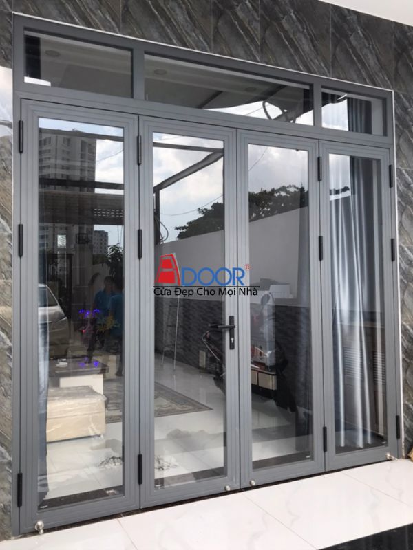 Cửa Xingfa 4 cánh ghi sẫm, tinh tế và hiện đại