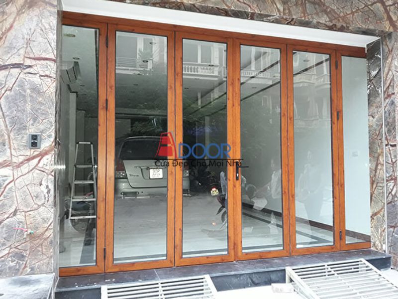 Cửa xếp trượt Xingfa vân gỗ mang vẻ đẹp tự nhiên, ấm áp của gỗ