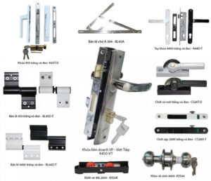 Phụ kiện cửa nhôm Xingfa 3 cánh cao cấp, đảm bảo vận hành êm ái bền bỉ
