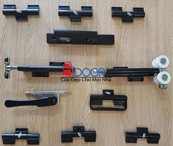 Các loại phụ kiện đồng bộ cao cấp cho cửa nhôm xếp trượt