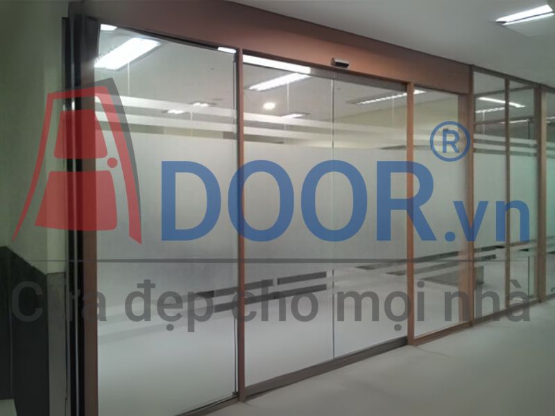 Mẫu Cửa kính tự động lùa 2 cánh Adoor