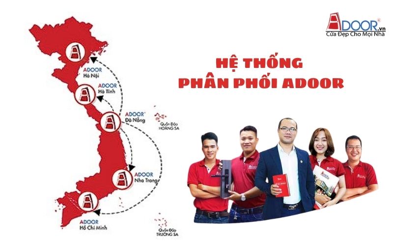 Hệ thống phân phối của cửa cuốn Adoor