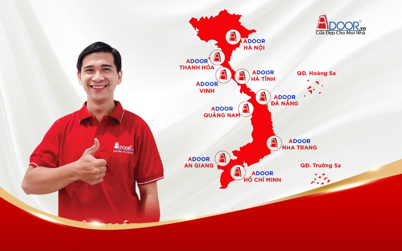 Mạng lưới phân phối toàn quốc về cửa Adoor
