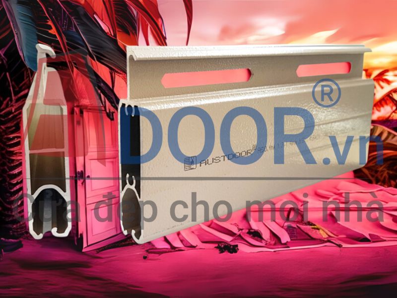 Mẫu Austdoor A50 – Cửa cuốn khe thoáng tự động nan nhỏ, kín đáo và an toàn cho nhà phố Hải Phòng