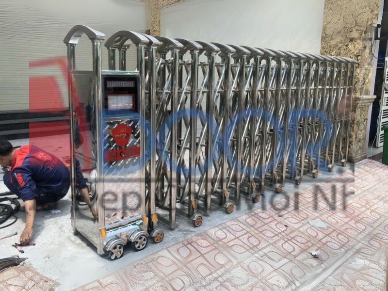 Mẫu Cửa Cổng Xếp Gọn Tự Động tại quy nhơn