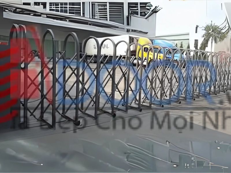 Mẫu Cửa Cổng Xếp Gọn Tự Động tại rạch giá