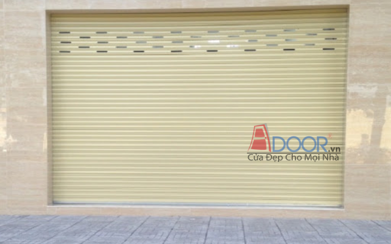 Cửa cuốn Đài Loan kéo tay bằng lá tôn mạ màu tại Rạch Giá