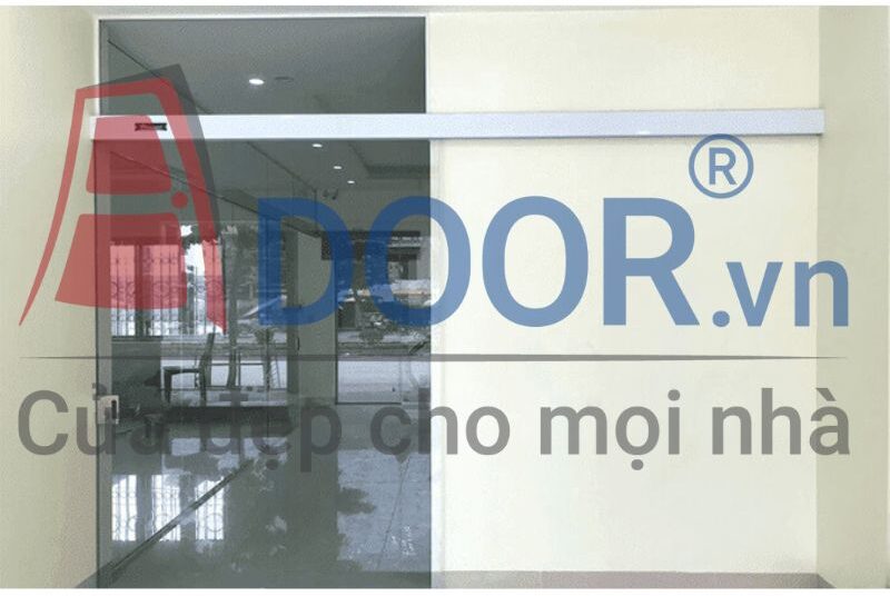 Mẫu Cửa kính tự động mở trượt 1 cánh tại Hải Phòng