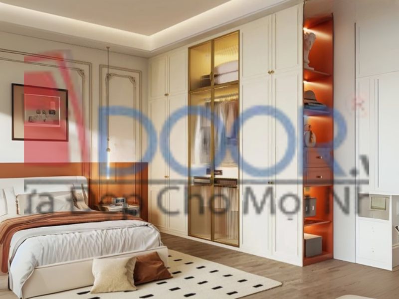Giá tủ quần áo cánh kính hiện đại sang trọng Adoor