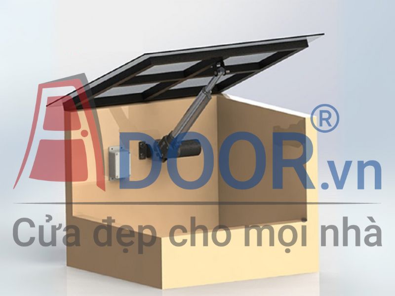 Mẫu Giếng trời mở lật 1 cánh Adoor