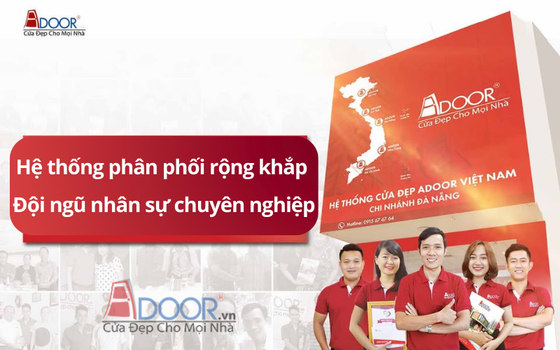 Hệ thống phân phối và đội ngũ nhân sự cửa cuốn Đài Loan của Adoor