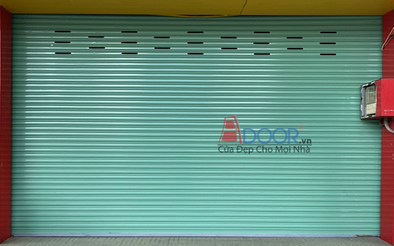 Mẫu cửa cuốn Đài Loan kéo tay bằng tôn mạ màu