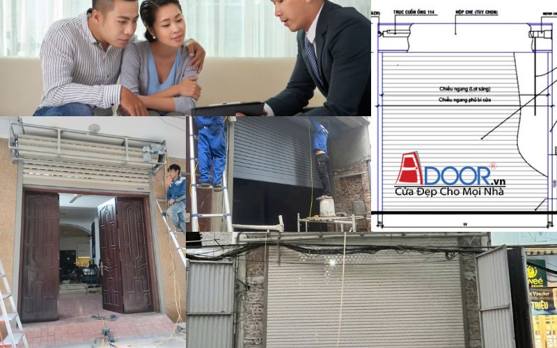 Quy trình lắp đặt cửa cuốn chuẩn Adoor