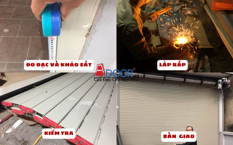 Quy trình lắp đặt cửa cuốn chuẩn Adoor