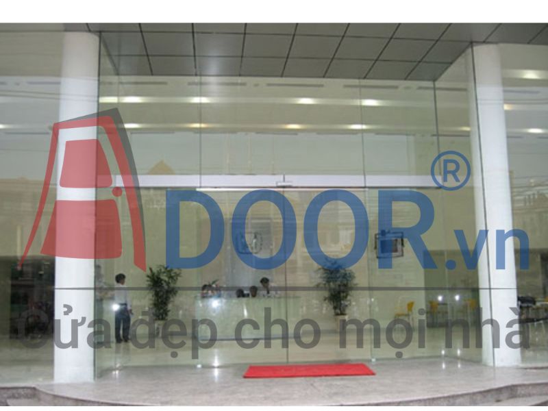 Mẫu cửa kính tự động lùa 2 cánh Adoor