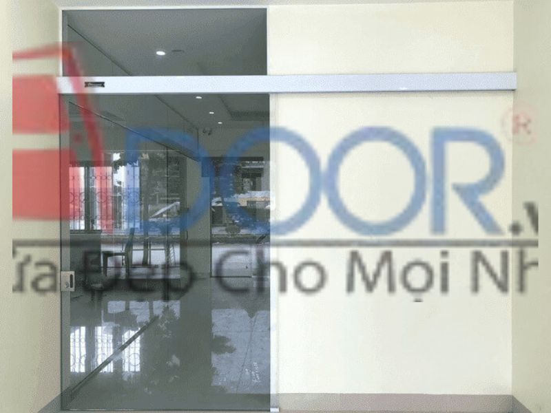 Mẫu cửa kính tự động trượt 1 cánh tại rạch giá