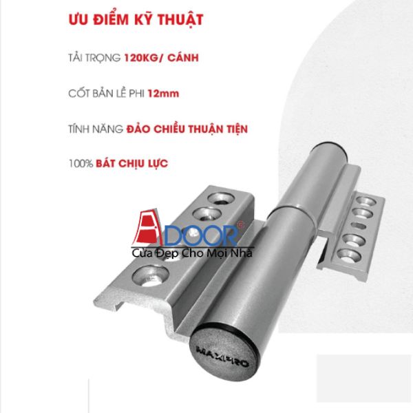 Bản lề Maxpro chịu lực tốt, vận hành trơn tru Bản lề Maxpro chịu lực tốt, vận hành trơn tru