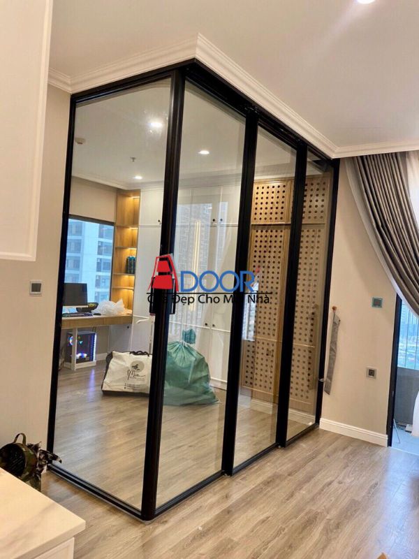 Cửa nhôm Slim nối góc 90° tạo nên góc nhìn rộng và thiết kế tinh tế Cửa nhôm Slim nối góc 90° tạo nên góc nhìn rộng và thiết kế tinh tế