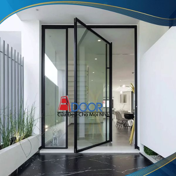 Mẫu cửa nhôm Slim Pivot Adoor tại một biệt thự Mẫu cửa nhôm Slim Pivot Adoor tại một biệt thự