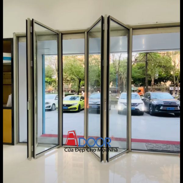 Ảnh mẫu cửa nhôm Slim xếp trượt linh hoạt, phù hợp không gian rộng lớn Ảnh mẫu cửa nhôm Slim xếp trượt linh hoạt, phù hợp không gian rộng lớn