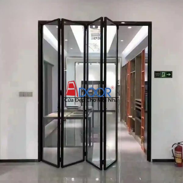 Cửa nhôm kính Slim xếp trượt tạo sự linh hoạt trong bài trí nội thất Cửa nhôm kính Slim xếp trượt tạo sự linh hoạt trong bài trí nội thất