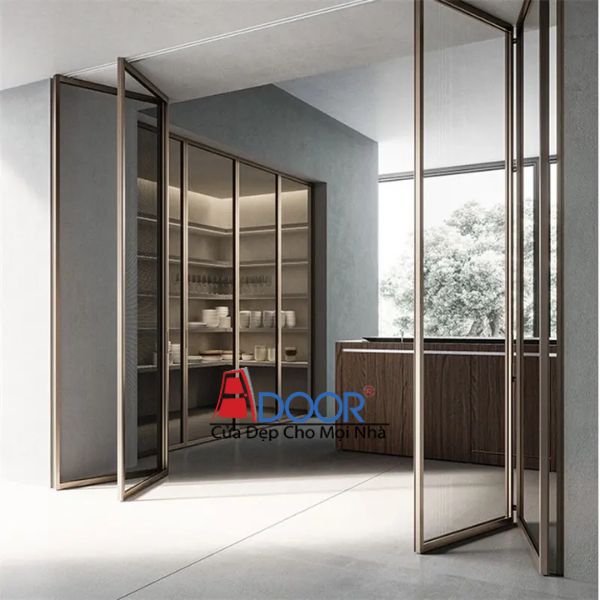 Mẫu cửa nhôm Slim xếp trượt tại một căn hộ cao cấp Mẫu cửa nhôm Slim xếp trượt tại một căn hộ cao cấp
