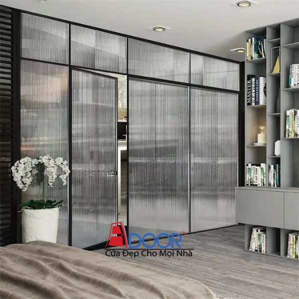 Cửa Slim kết hợp vách kính tại phòng ngủ Cửa Slim kết hợp vách kính tại phòng ngủ
