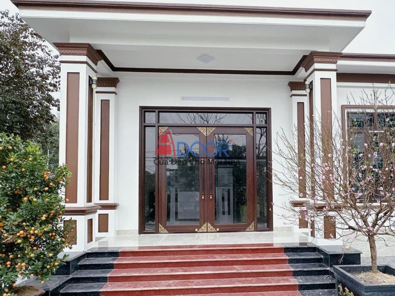 Mẫu cửa nhôm thủy lực mang lại vẻ ấm cúng và gần gũi với thiên nhiên