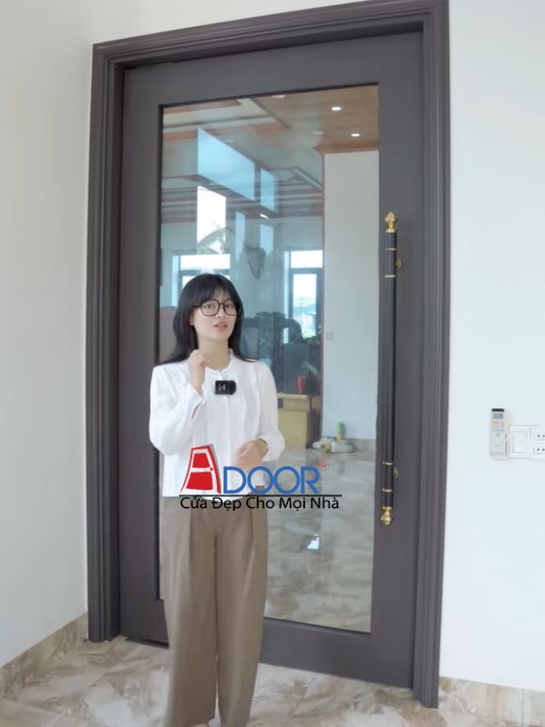 Cửa nhôm thủy lực 1 cánh an toàn và hiện đại Cửa nhôm thủy lực 1 cánh an toàn và hiện đại