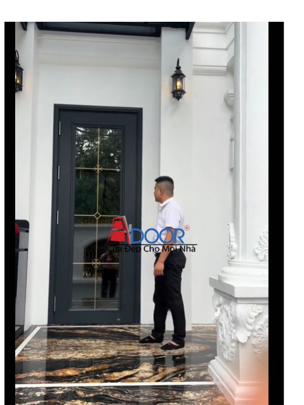 Cửa nhôm thủy lực 1 cánh thẩm mỹ cao Cửa nhôm thủy lực 1 cánh thẩm mỹ cao