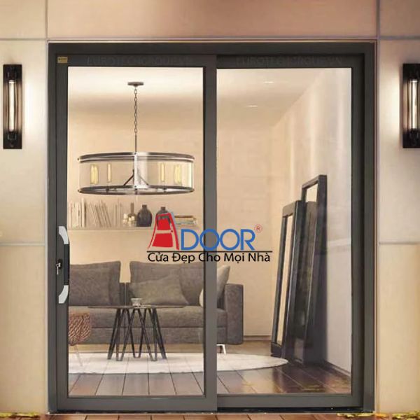 Cửa 2 cánh trượt quay Adoor phù hợp căn hộ và không gian vừa phải Cửa 2 cánh trượt quay Adoor phù hợp căn hộ và không gian vừa phải