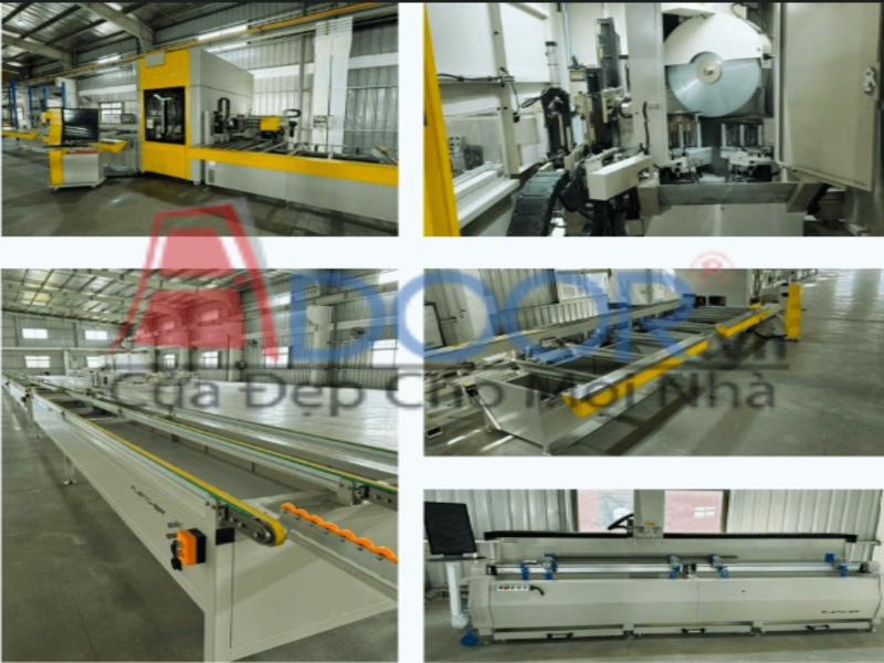 Toàn cảnh dây chuyền sản xuất cửa cổng tự động Adoor