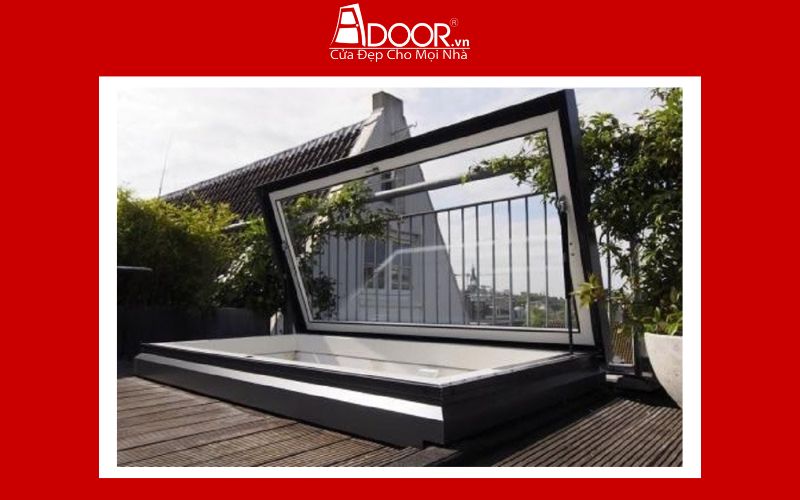 Giếng trời tự động mở lật 1 cánh tại Đông Hà