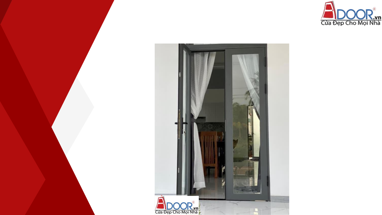 cửa đi mở quay nhôm xingfa VN 2 cánh