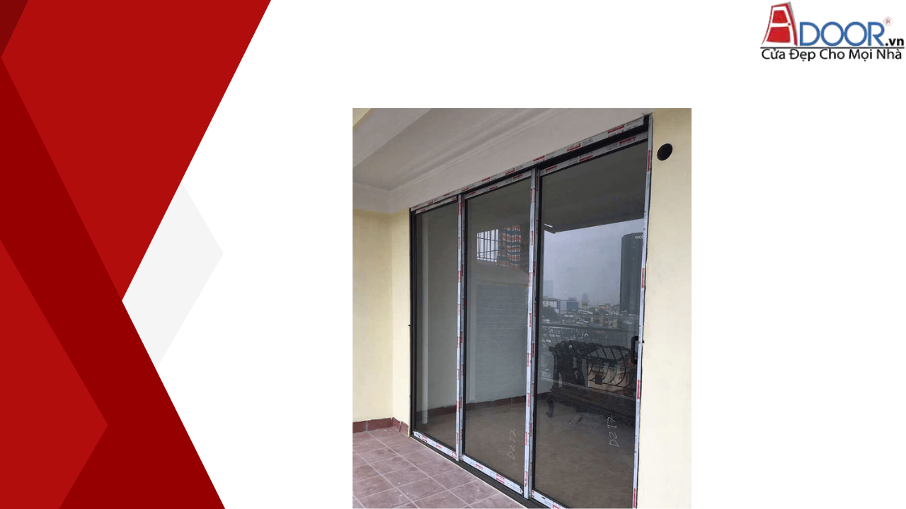 cửa đi mở lùa nhôm xingfa VN 3 cánh