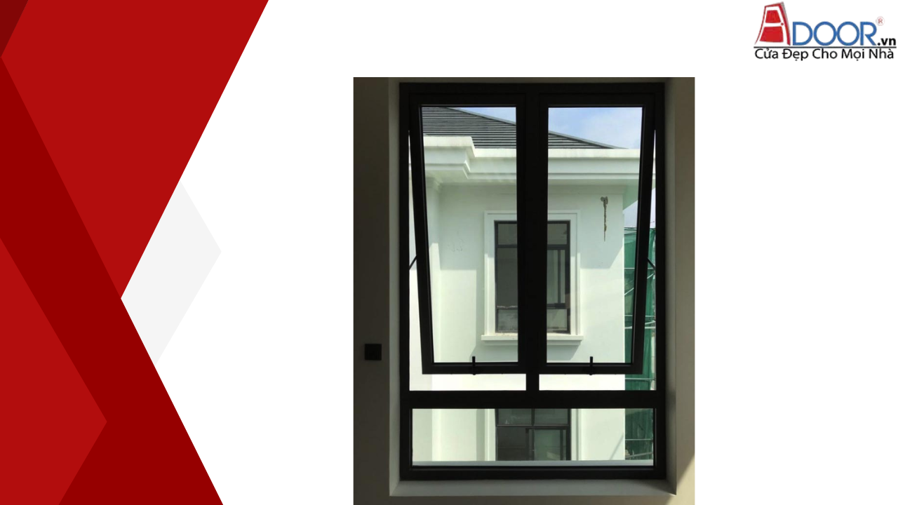 cửa đi mở hất nhôm xingfa VN 2 cánh