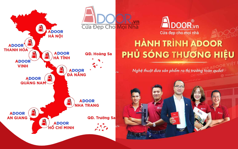 Adoor mở rộng hệ thống phân phối đối với cửa cuốn Đài Loan tại Đồng Xoài