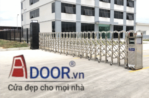 Cửa cổng xếp gọn tự động Dĩ An-Bình Dương Cửa cổng xếp gọn tự động Dĩ An-Bình Dương
