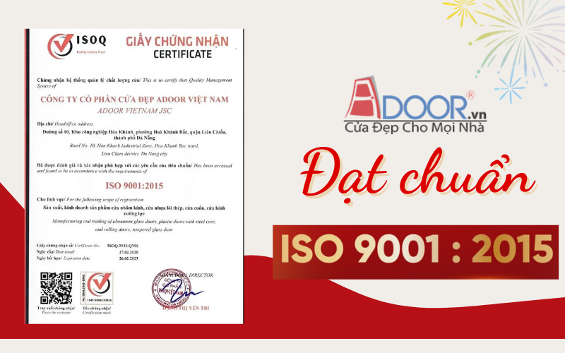Chứng nhận về chất lượng cửa cuốn Đài Loan Adoor