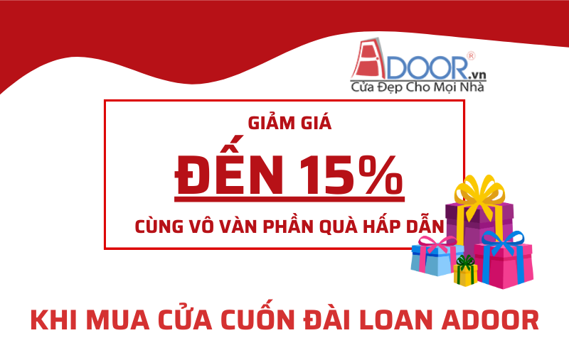 Chương trình khuyến mãi hấp dẫn khi đặt mua cửa cuốn Đài Loan Adoor