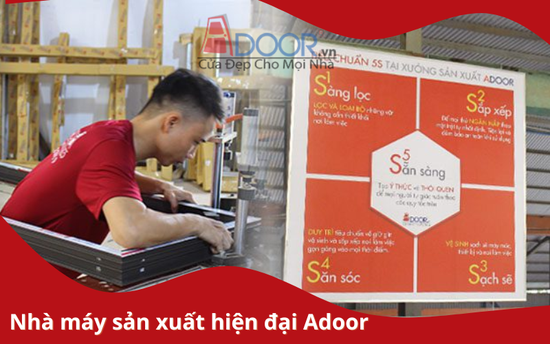 Cơ sở vật chất hiện đại, trang thiết bị tiên tiến hỗ trợ thi công cửa cuốn Đài Loan Adoor