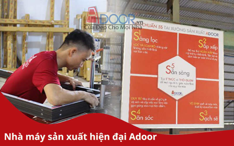 Cơ sở vật chất hiện đại, trang thiết bị tiên tiến hỗ trợ thi công cửa cuốn Đài Loan Adoor