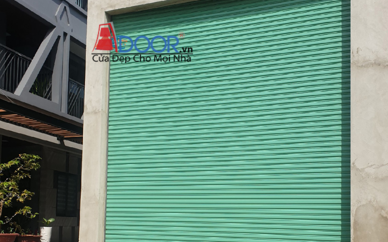 Cửa cuốn Đài Loan Adoor kéo tay bằng thép mạ kẽm - Lá 6 dem