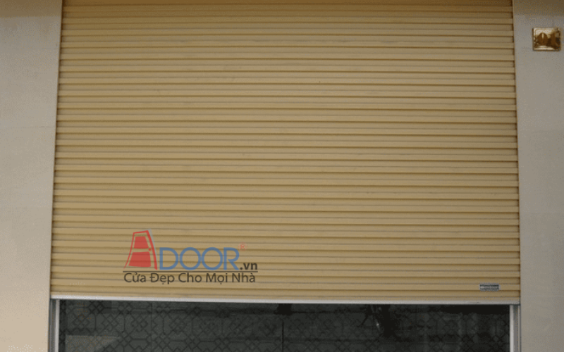 Cửa cuốn Đài Loan tự động bằng tôn mạ màu Adoor - Lá 8 dem