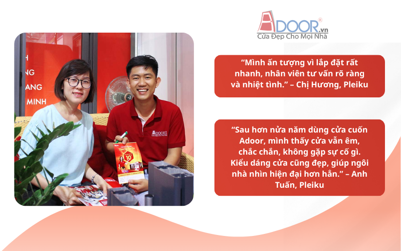 Đánh giá của khách hàng sau khi lắp đặt cửa cuốn Đài Loan tại Pleiku
