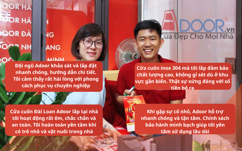 Đánh giá thực tế từ khách hàng về cửa cuốn Đài Loan tại Đồng Hới Adoor