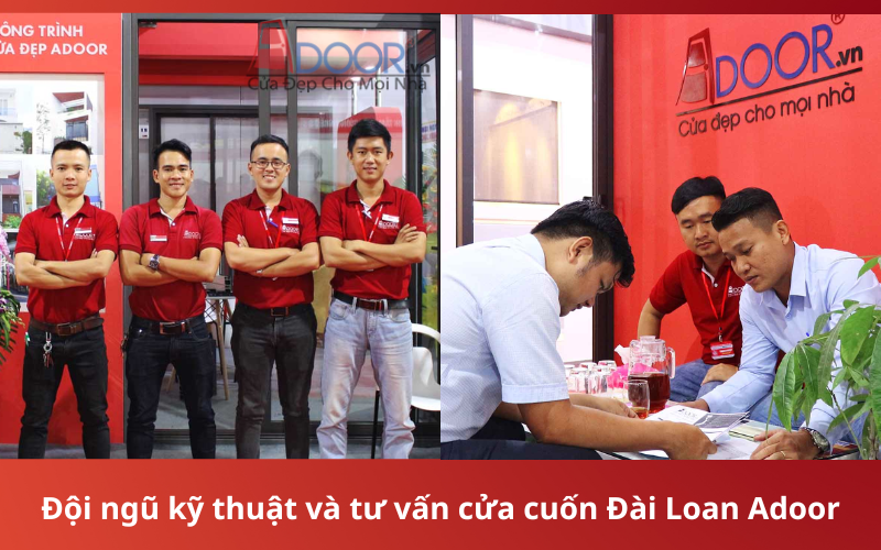 Đội ngũ nhân sự tận tâm đảm bảo chất lượng cửa cuốn Đài Loan