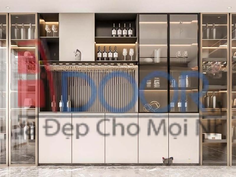 Giá Tủ rượu cánh kính tân cổ điển
